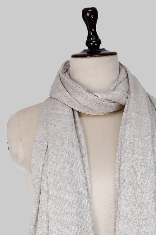 Men’s Ash Grey Cashmere Scarf – 100% Pure & Luxuriously Soft