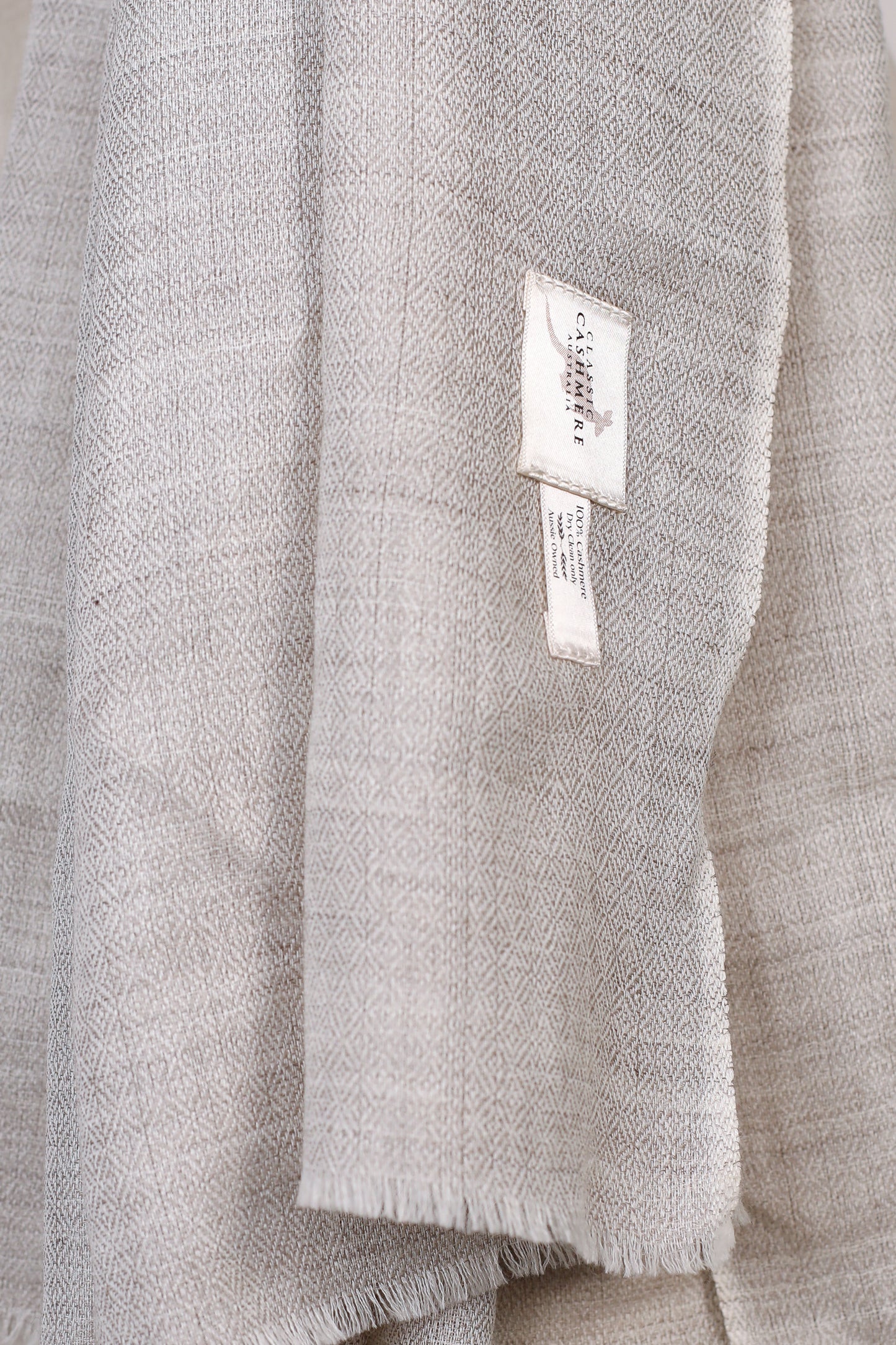 Ash Grey Pure Cashmere Lightweight Shawl