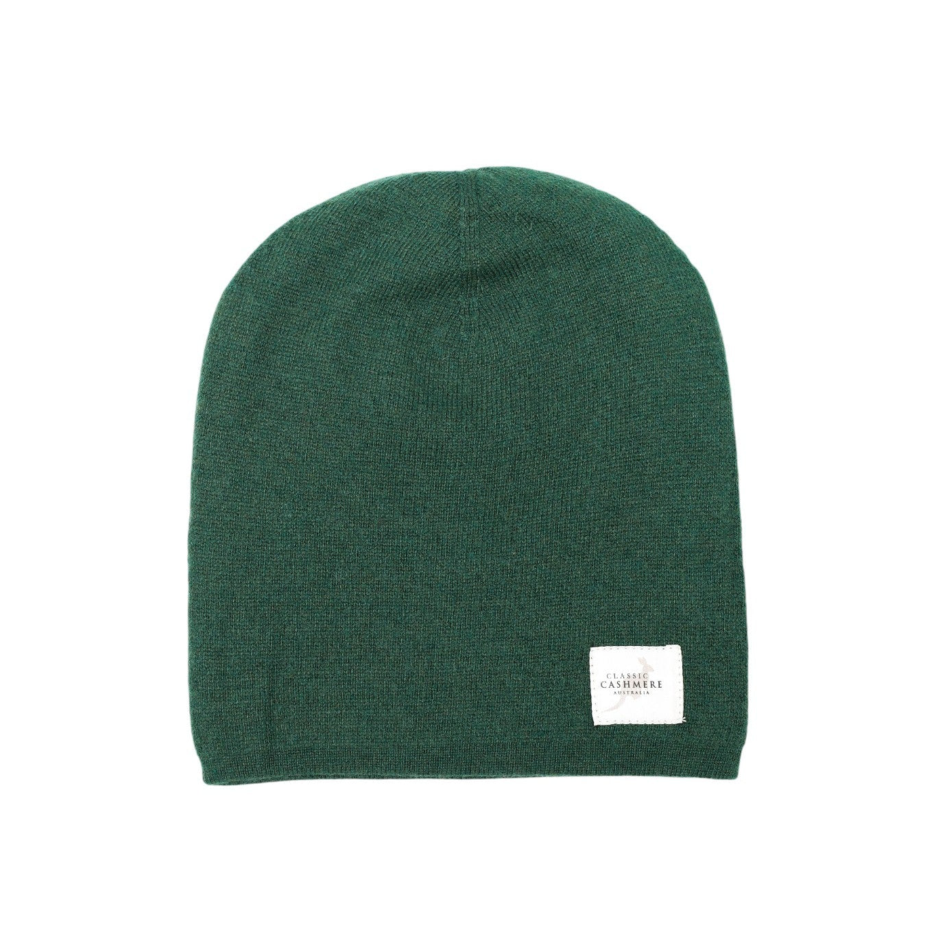 Kids Bottle Green Cashmere Beanie – Soft & Warm Winter Hat