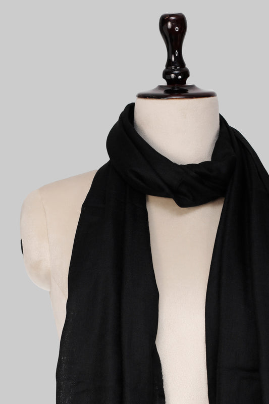 Men’s Black Cashmere Scarf – 100% Pure & Luxuriously Soft