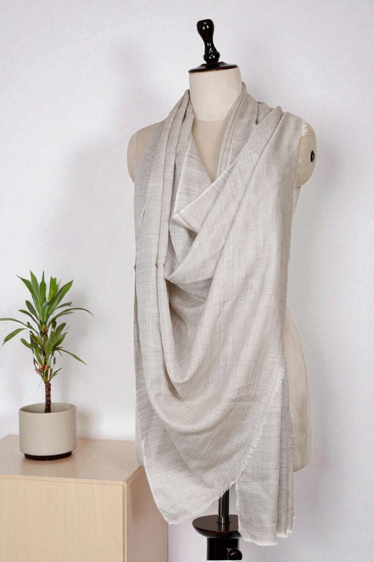 Women’s Ash Grey Cashmere Scarf – 100% Pure & Luxuriously Soft