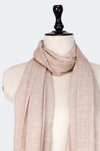 Women’s Tan Cashmere Scarf – 100% Pure & Luxuriously Soft