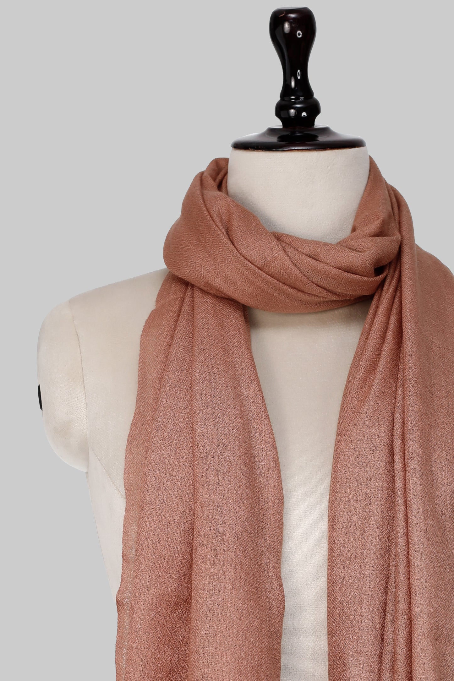 Women’s Earthy Brown Cashmere Scarf – 100% Pure & Luxuriously Soft