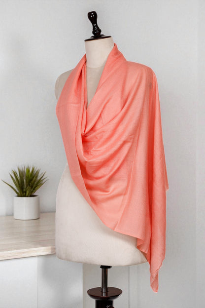 Women’s Peach Cashmere Scarf – 100% Pure & Luxuriously Soft