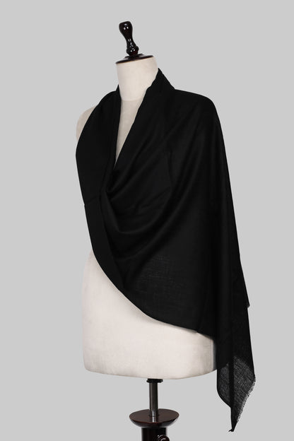 Women’s Black Cashmere Scarf – 100% Pure & Luxuriously Soft