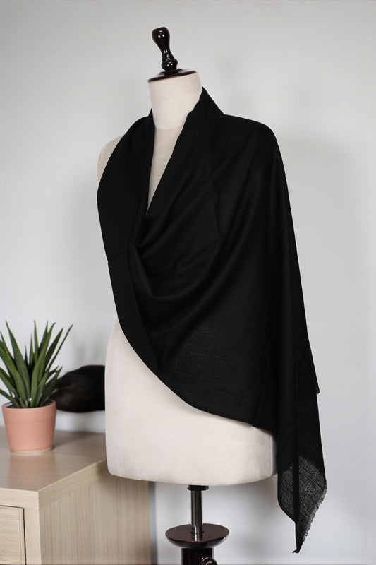 Women’s Black Cashmere Scarf – 100% Pure & Luxuriously Soft