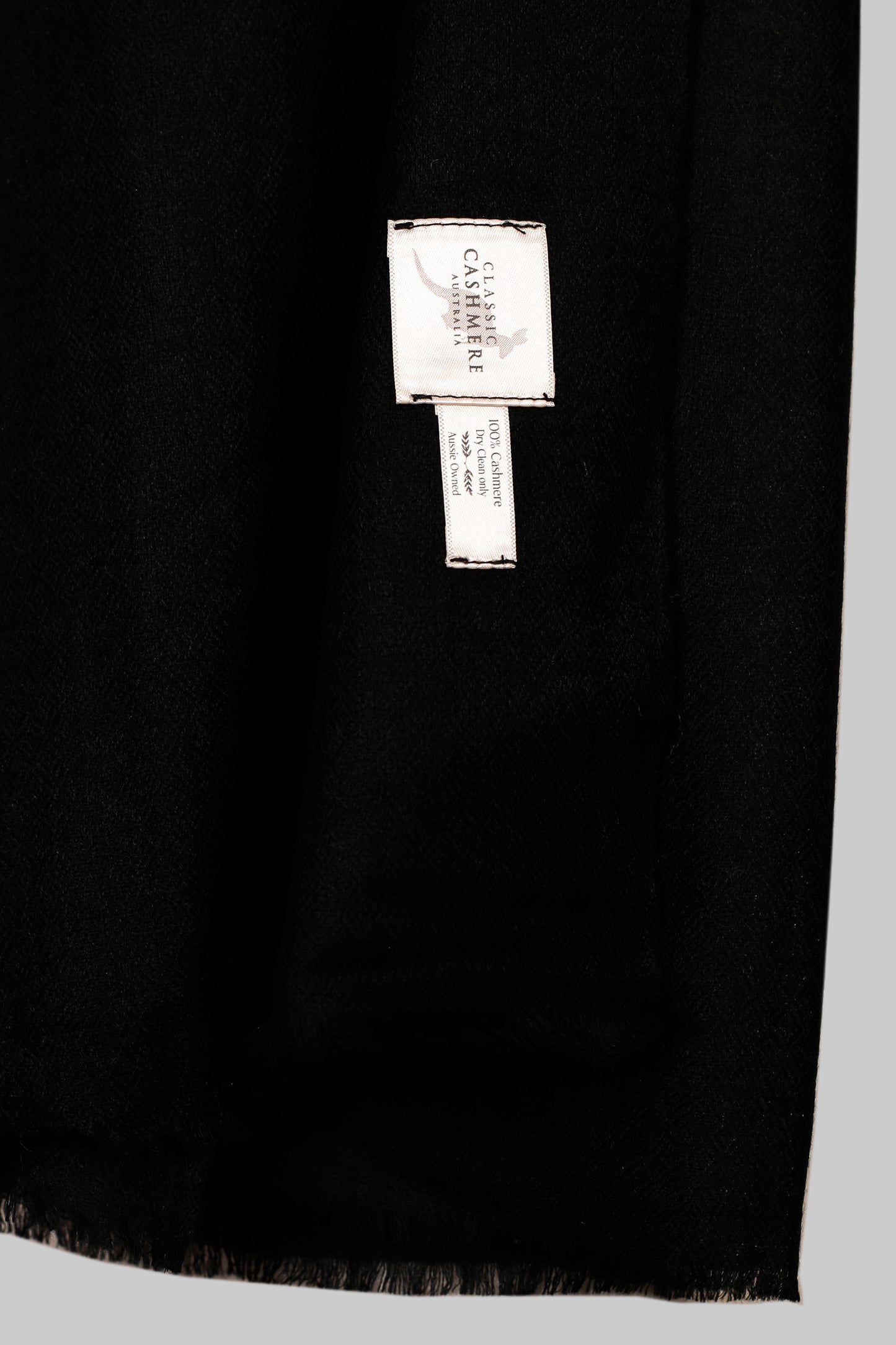 Men’s Black Cashmere Scarf – 100% Pure & Luxuriously Soft