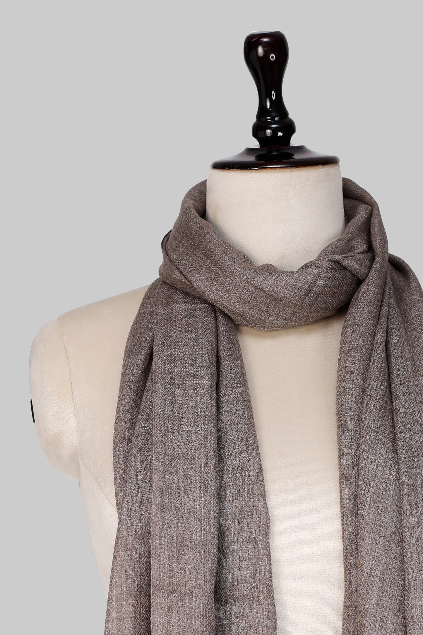Women’s Chambray Rustic Coffee Cashmere Scarf – 100% Pure & Luxuriously Soft