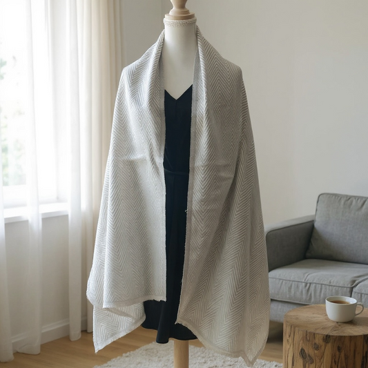 Chevron Chill Cashmere Shawl