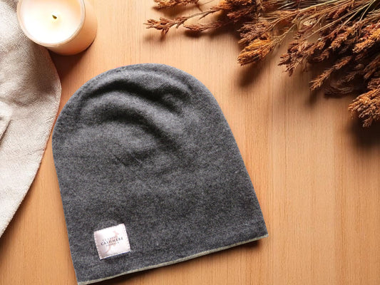 Dark Grey Cashmere Beanie – Soft, Stylish & Everyday Essential