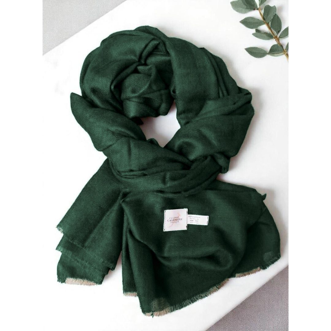 Men’s Emerald Green Cashmere Scarf – 100% Pure & Luxuriously Soft