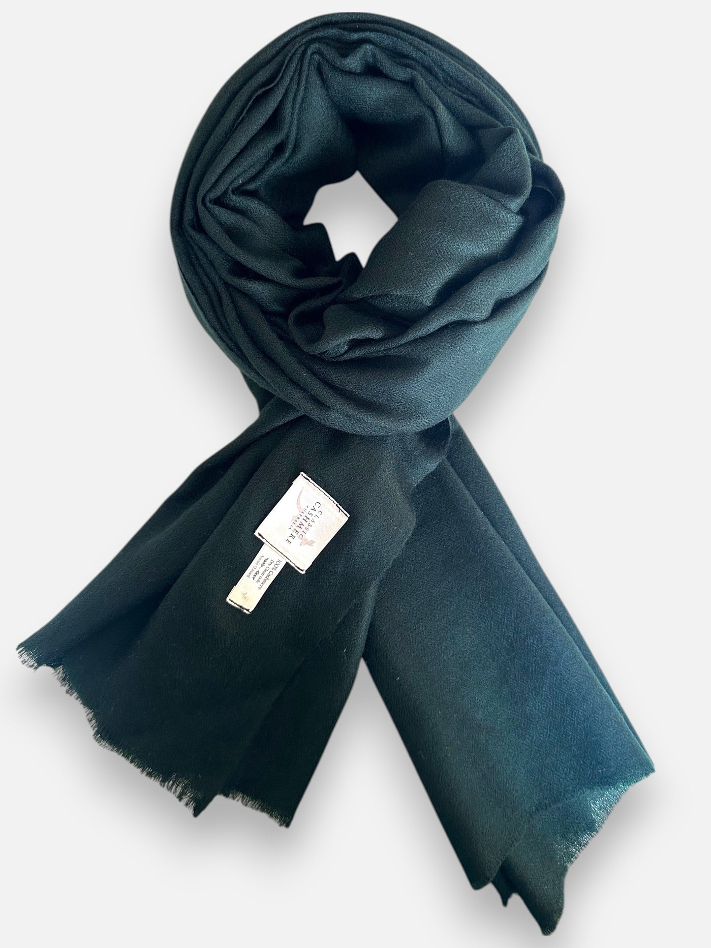 Women’s Dark Emerald Green Cashmere Scarf – 100% Pure & Luxuriously Soft