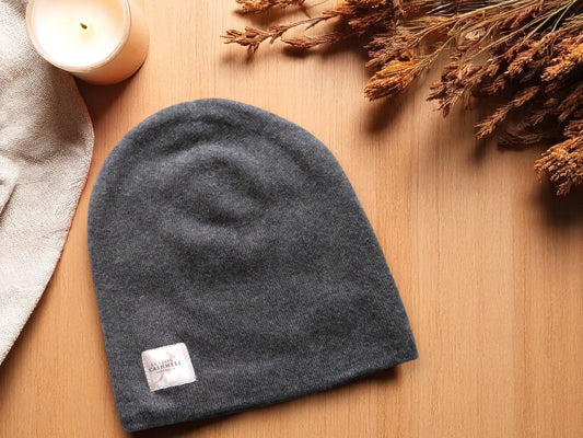 Charcoal Cashmere Beanie – Soft, Stylish & Everyday Essential