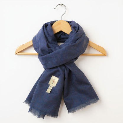 Women’s Navy Blue Cashmere Scarf – 100% Pure & Luxuriously Soft