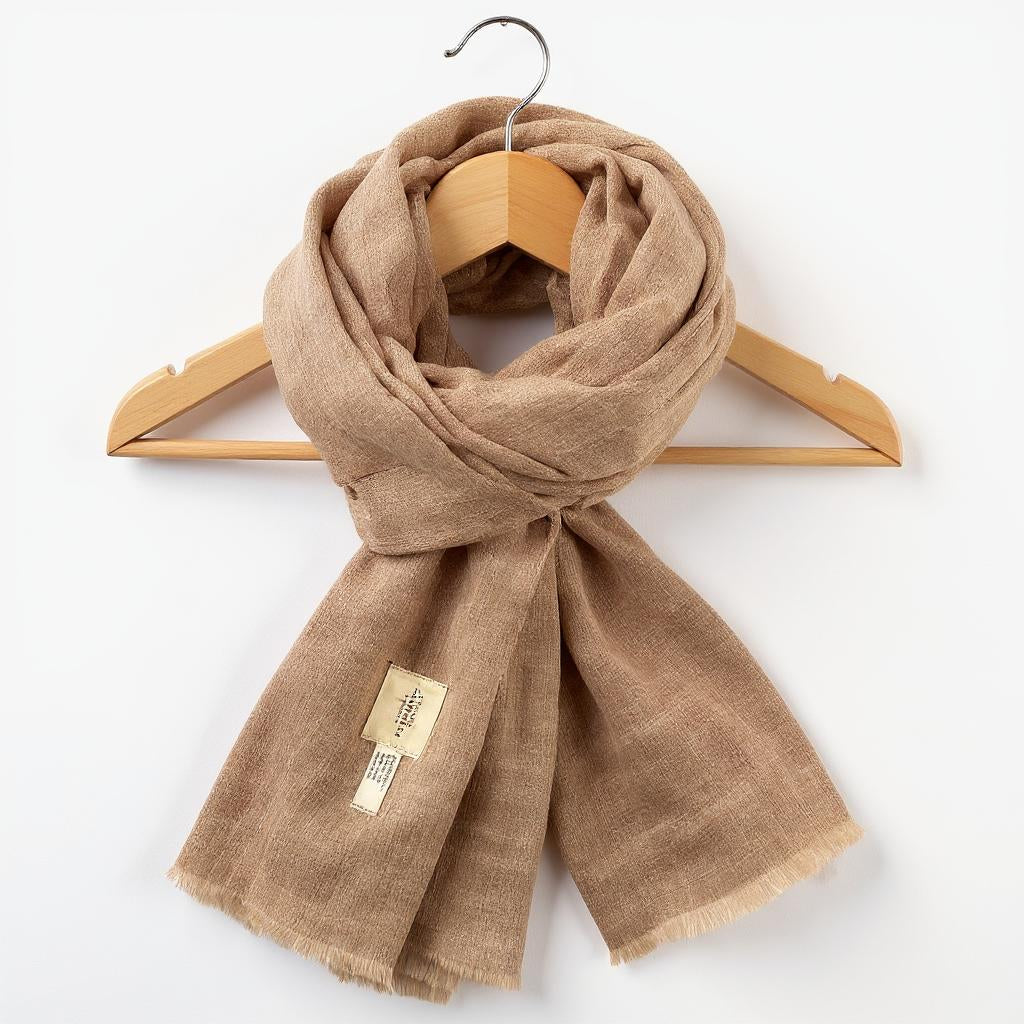 Women’s Tan Cashmere Scarf – 100% Pure & Luxuriously Soft