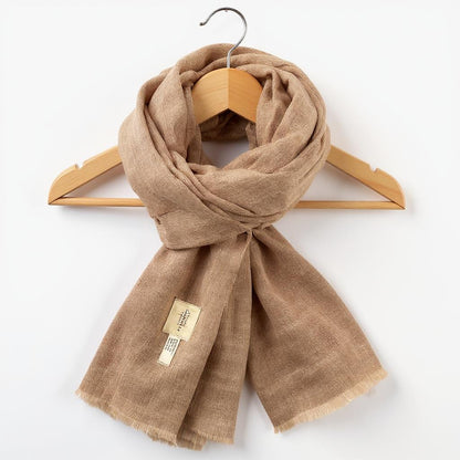 Women’s Tan Cashmere Scarf – 100% Pure & Luxuriously Soft