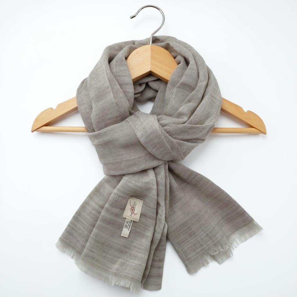 Women’s Ash Grey Cashmere Scarf – 100% Pure & Luxuriously Soft