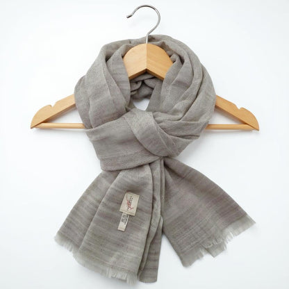 Women’s Ash Grey Cashmere Scarf – 100% Pure & Luxuriously Soft