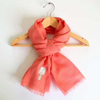 Women’s Peach Cashmere Scarf – 100% Pure & Luxuriously Soft