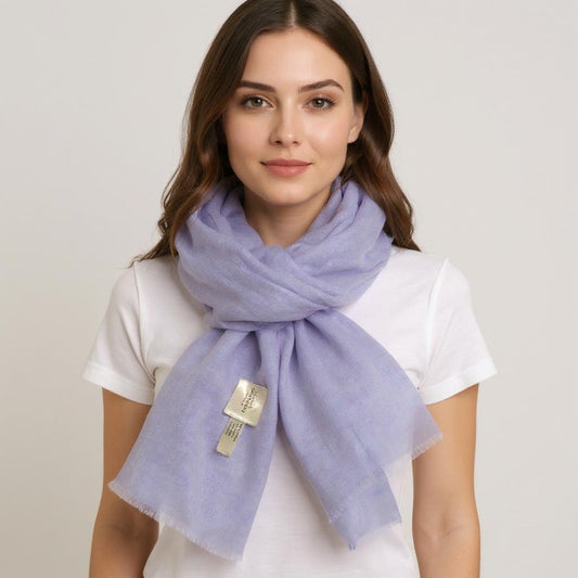 Women’s Lavender Cashmere Scarf – 100% Pure & Luxuriously Soft
