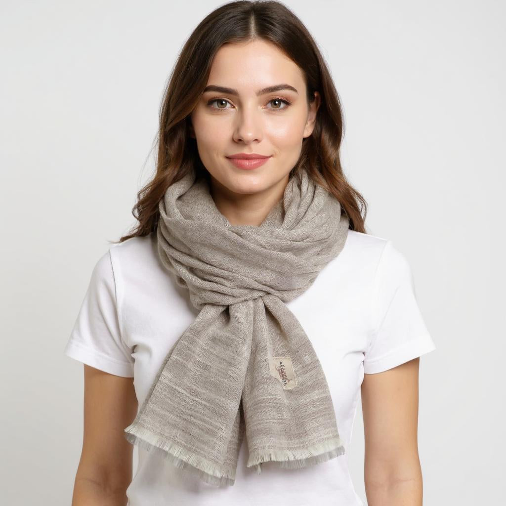 Women’s Ash Grey Cashmere Scarf – 100% Pure & Luxuriously Soft