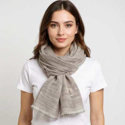 Women’s Ash Grey Cashmere Scarf – 100% Pure & Luxuriously Soft