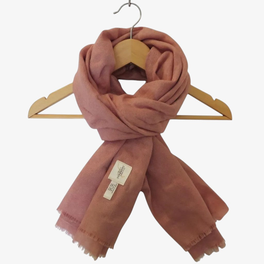 Earthy Brown Pure Cashmere Lightweight  Shawl